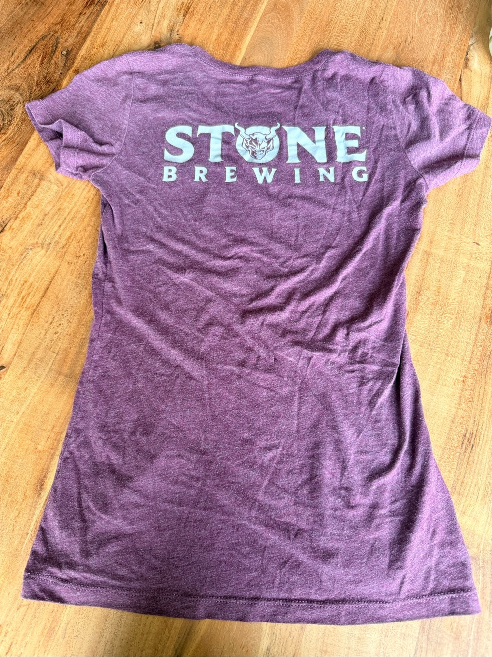 Stone Brewing Women's Maroon Gargoyle Logo Tee - Short Sleeve